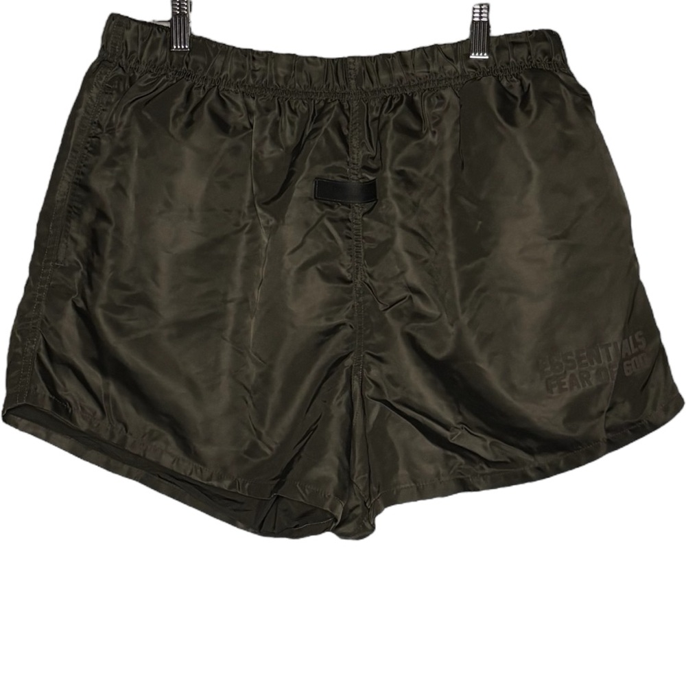 Fear of God Essentials Off Black Running Shorts